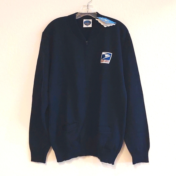 USPS jersey knit zipper front cardigan NWT - Picture 7 of 8